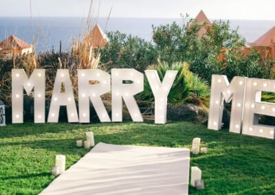 barefoot bride Tenerife proposal planning